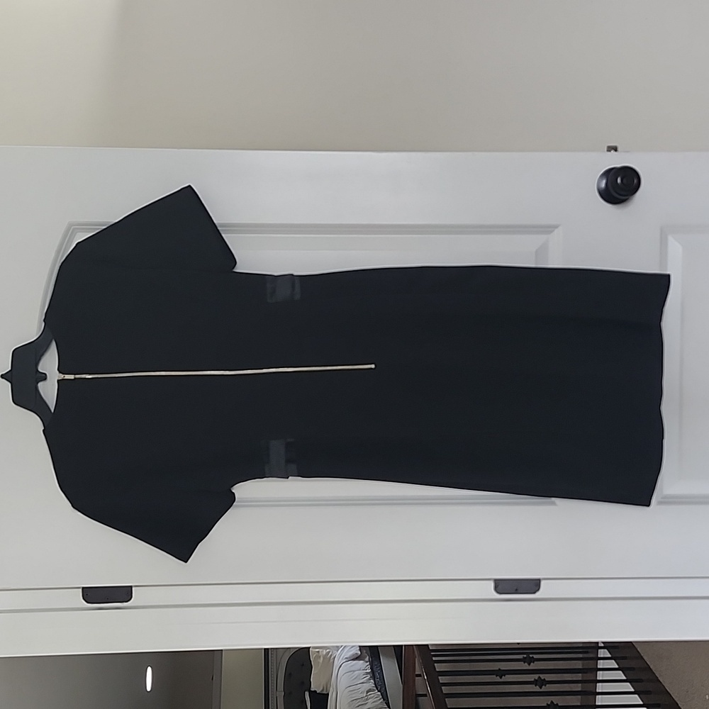 Harper 241 Long Sleeve Crepe Tie Belt Sheath Dress Black Size 16 - Picture 11 of 15